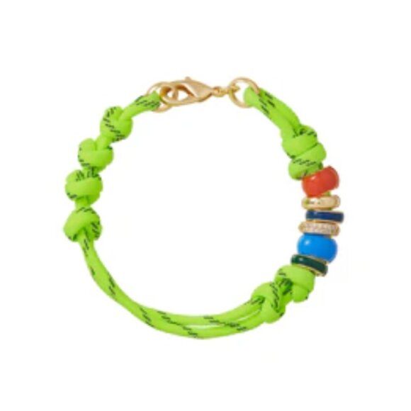 Roxanne Assoulin The Super Size Happy Cord Bracelet Neon Green - Picture 2 of 4